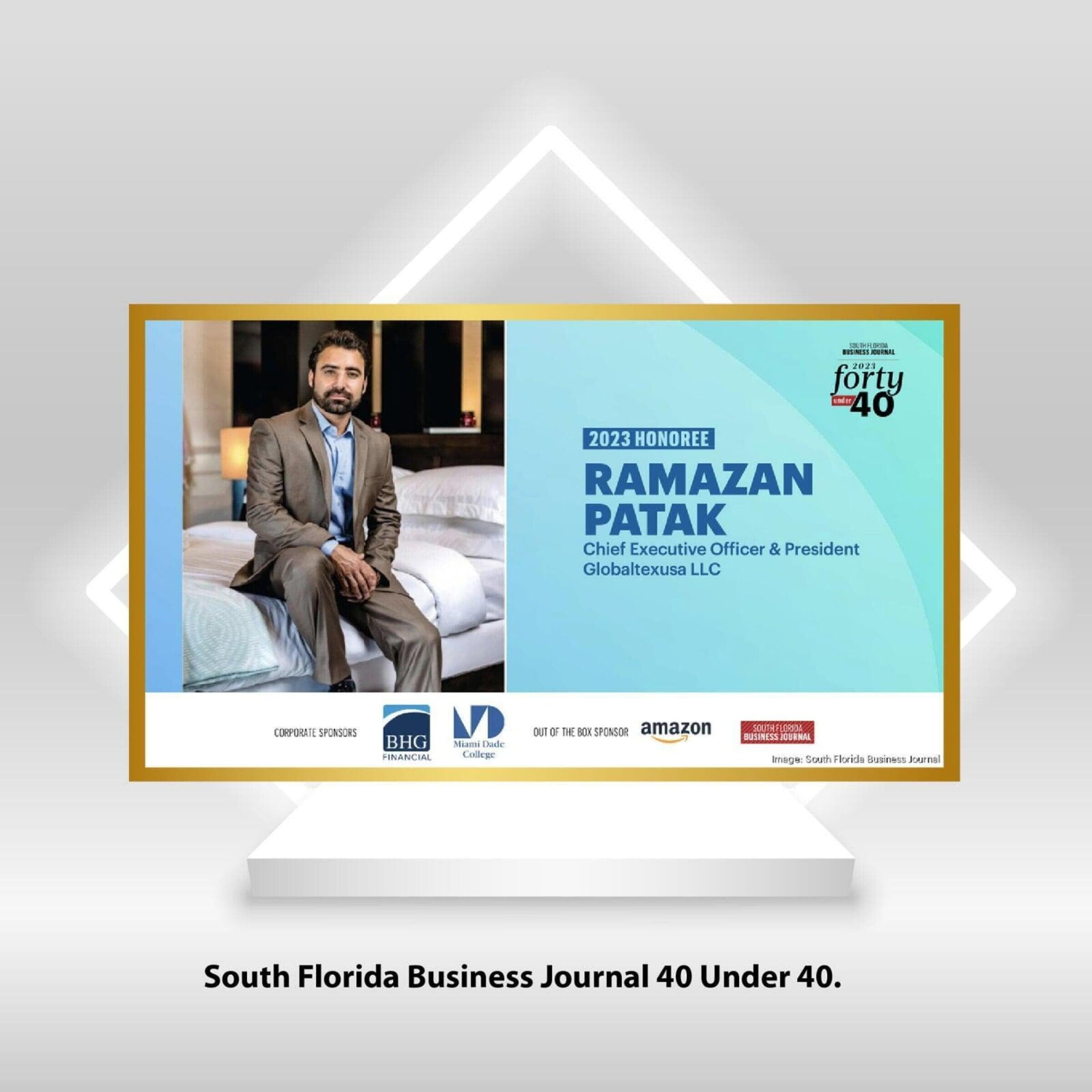 South Florida Business Journal 40 Under 40 recognition
